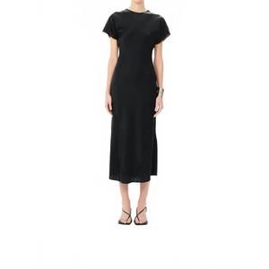 NEW MARIA CHER chiclana dakota midi long dress in black